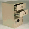 Fenco Lowboy Pedestal Safe 620R-A - 2 Drawers Thick Full Right Hinged Door 18x19x27-7/8 Champagne