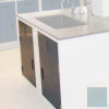 Lab Base Cabinet Sink Base 58&quot;W x 22-1/2&quot;D x 35-3/4&quot;H Louvered Panels W/2 Cupboard Doors, Model Gray