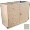 Lab Base Cabinet 35"W x 22-1/2"D x 35-3/4"H, 4 Drawers, 1 Side Cupboard Door, W/1 Shelf, Champagne