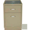 Lab Base Desk Height Cabinet 18&quot;W x 22-1/2&quot;D x 28-1/2&quot;H, 1 Drawer, 1 Filing Drawer, Champagne