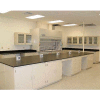 Lab Design Island Bench 101"W X 60" D X 3'3/4"H, 4 Door, Champagne