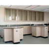 Lab Design Student Pod Bench 71"W X 71"D X 3'-3/4"H, Burgundy