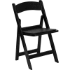 Flash Furniture Resin Folding Chair with Vinyl Seat - Black - Pkg Qty 4