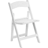 Flash Furniture Resin Folding Chair with Vinyl Seat - White - Pkg Qty 4