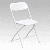 Flash Furniture Plastic Folding Chair - White - Pkg Qty 10