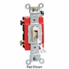 Leviton 1221-2il Single-Pole Ac Quiet Switch, Brown - Min Qty 11