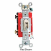 Leviton 1221-2wl Locking Switch, Single Pole, Grounding, Back & Side Wired, White - Min Qty 11