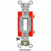 Leviton 1221-Lhw 20a, 120v, Illuminated Off Single-Pole Ac Quiet Switch, White - Min Qty 9
