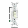 Leviton 1221-Sgy 20a, 120/277v, Single-Pole Ac Quiet Switch, Gray - Min Qty 16