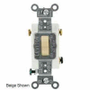 Leviton 1223-Si 20a, 120/277v, 3-Way Ac Quiet Switch, Ivory - Min Qty 15