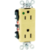 Leviton 16262-Pli 15a, 125v, Decora Plus Duplex Receptacle, Power Indication, Ivory - Min Qty 9