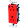 Leviton 16262-Plr 15a, 125v, Decora Plus Duplex Receptacle, Power Indication, Red - Min Qty 9