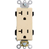 Leviton 16352-I 20a, 125v, Decora Plus Duplex Receptacle, Self Grounding, Ivory - Min Qty 23
