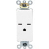 Leviton 16651-W 15A, 250V, NEMA 6-15R, Decora Plus Single Receptacle, Commercial Grade, White