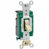 Leviton 3033-2w 30a, 120/277v, 3-Way Ac Quiet Switch, Self Grounding, White - Min Qty 8