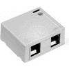 Leviton 41089-2WP QuickPort Surface Mount Housing, 2-Port, White - Pkg Qty 56