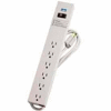 Leviton 5100-S15 120v 15a Surge Protected, 6-Outlet Strip, General Duty, Beige - Min Qty 3