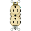 Leviton 5242-I 15A, 125V, Duplex Receptacle, Ivory