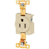 Leviton 5251-I 15A, 125V, Single Receptacle, Ivory