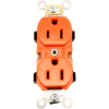 Leviton 5252-R Narrow Body Duplex Receptacle, Straight Blade, Red