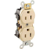 Leviton 5252-T Narrow Body Duplex Receptacle, Straight Blade, Light Almond