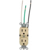 Leviton 5262-Li 15a, 125v, Duplex Receptacle, Grounding, Ivory - Min Qty 14