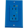 Leviton 5280-Igb 15a 125v Decora Duplex Receptacle, Iso Ground, Blue - Min Qty 4