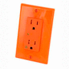 Leviton 5280-Igo 15a 125v Decora Duplex Receptacle, Iso Ground, Orange - Min Qty 4