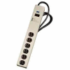 Leviton 5300-Ips 15a Surge Strip, 6-Outlet, Heavy Duty, 6-Ft Cord - Min Qty 2