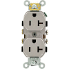Leviton 5342-Gy 20a, 125v, Duplex Receptacle, Gray - Min Qty 23