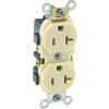 Leviton 5342-I 20a, 125v, Duplex Receptacle, Ivory - Min Qty 23