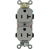 Leviton 5352-GY 20A, 125V, Duplex Receptacle, Gray