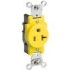 Leviton 5361-E 20a, 125v, Single Receptacle, Black - Min Qty 15