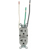Leviton 5362-Lgy 20a, 125v, Duplex Receptacle, Grounding, Gray - Min Qty 12
