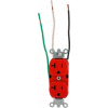 Leviton 5362-Lr 20a, 125v, Duplex Receptacle, Grounding, Red - Min Qty 12
