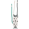 Leviton 5362-Lw 20a, 125v, Duplex Receptacle, Grounding, White - Min Qty 12