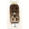Leviton 5362-S Duplex Receptacle, Straight Blade, Brown