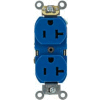 Leviton 5362-SBU 20A, 125V, Duplex Receptacle, Blue