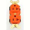 Leviton 5362-SO Duplex Receptacle, Straight Blade, Contractor Pack, Orange