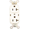 Leviton 5362-SW Duplex Receptacle, Straight Blade, Contractor Pack, White