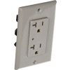 Leviton 5380-Gy Decora Duplex Surge Suppressor Receptacle Iso Ground, 20a, Gray - Min Qty 5
