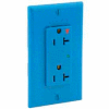 Leviton 5380-Igb Decora Duplex Surge Suppressor Receptacle Iso Ground, 20a, Blue - Min Qty 4