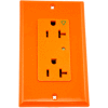 Leviton 5380-Igo Decora Duplex Surge Suppressor Receptacle Iso Ground 20a, Orange - Min Qty 4