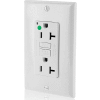 Leviton GFNT2-HFW 20A, 125V, SmartlockPro Slim Self-Test GFCI Receptacle, Hospital Grade, White