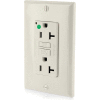 Leviton GFNT2-HGT 20A SmartlockPro Self-Test GFCI Recpt, Hospital Grade, Light Almond