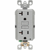Leviton GFNT2-GY 20A SmartlockPro Self-Test GFCI Duplex Recpt, Ind Light, Wire Leads, Gray