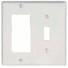 Leviton 80405-T 2-Gang, 1-Toggle, 1-Decora/Gucci, Standard, Lt Almond - Pkg Qty 25