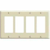 Leviton 80412-I 4-Gang Decora/GFCI Device Decora, Standard, Thermoset, Ivory