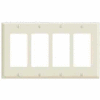 Leviton 80412-NI 4-Gang Decora/GFCI Device Decora, Standard, Ivory