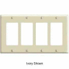 Leviton 80412-W 4-Gang Decora/GFCI Device Decora, Standard, Thermoset, White